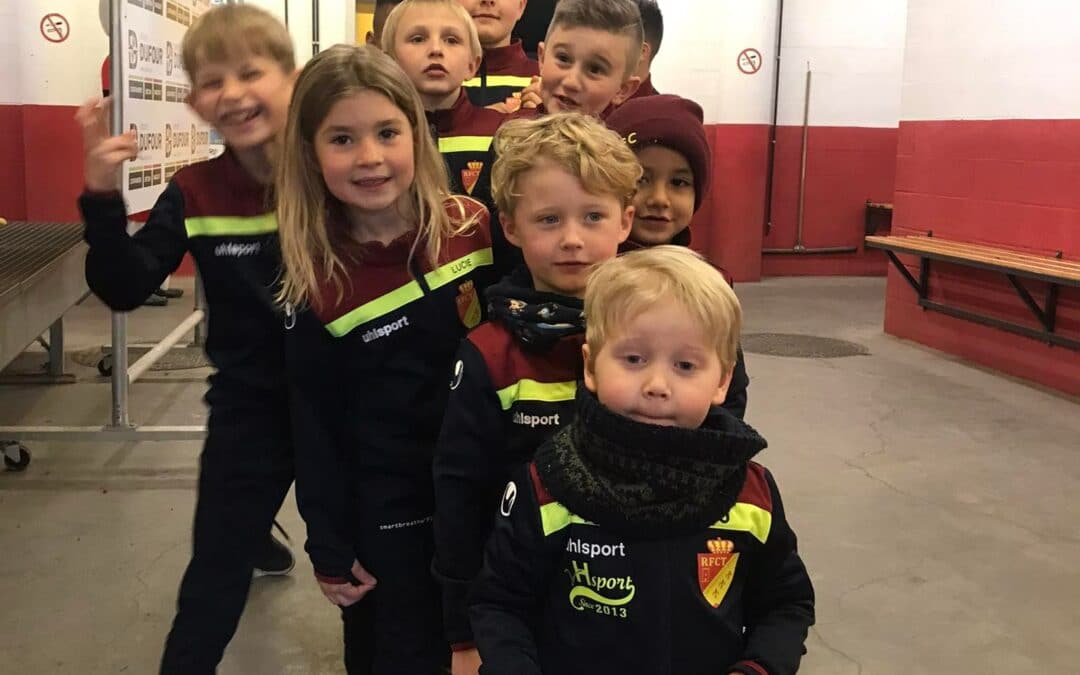 Montée des jeunes lors du match face à Tertre