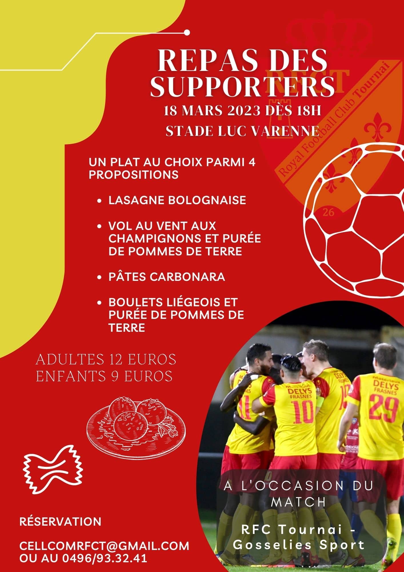 Repas des supporters le 18 mars