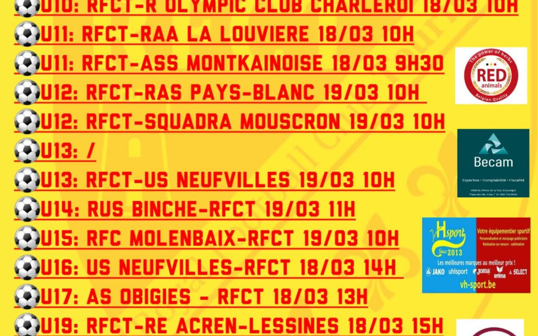 Programme du 18 et 19 mars