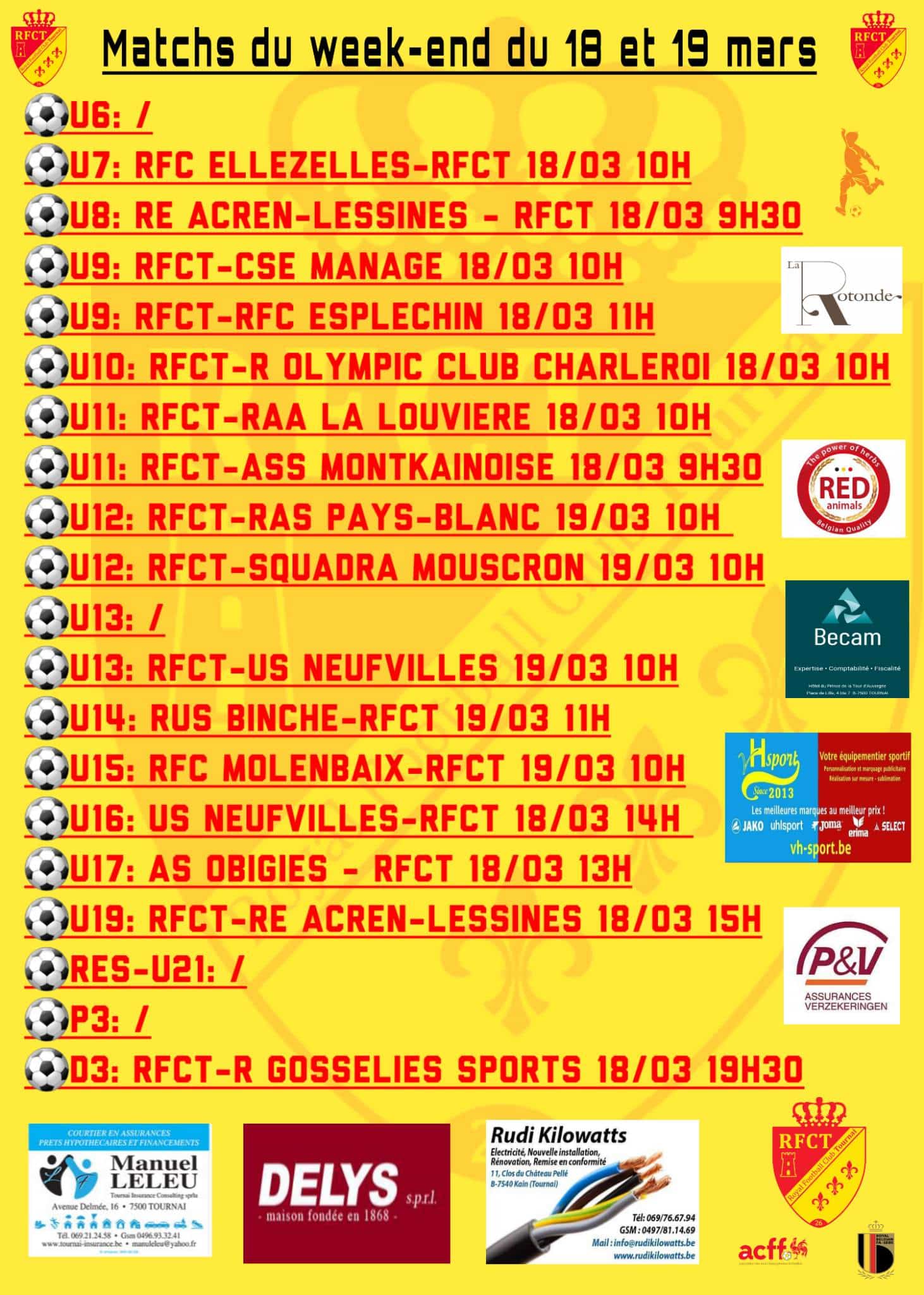 Programme du 18 et 19 mars