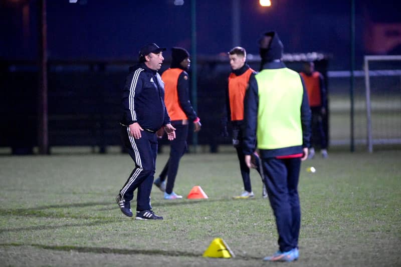 Premier entrainement de Luigi Nasca