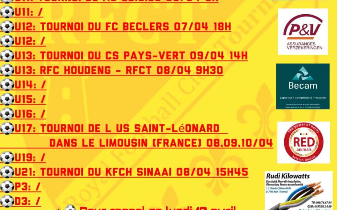 Programme du week-end