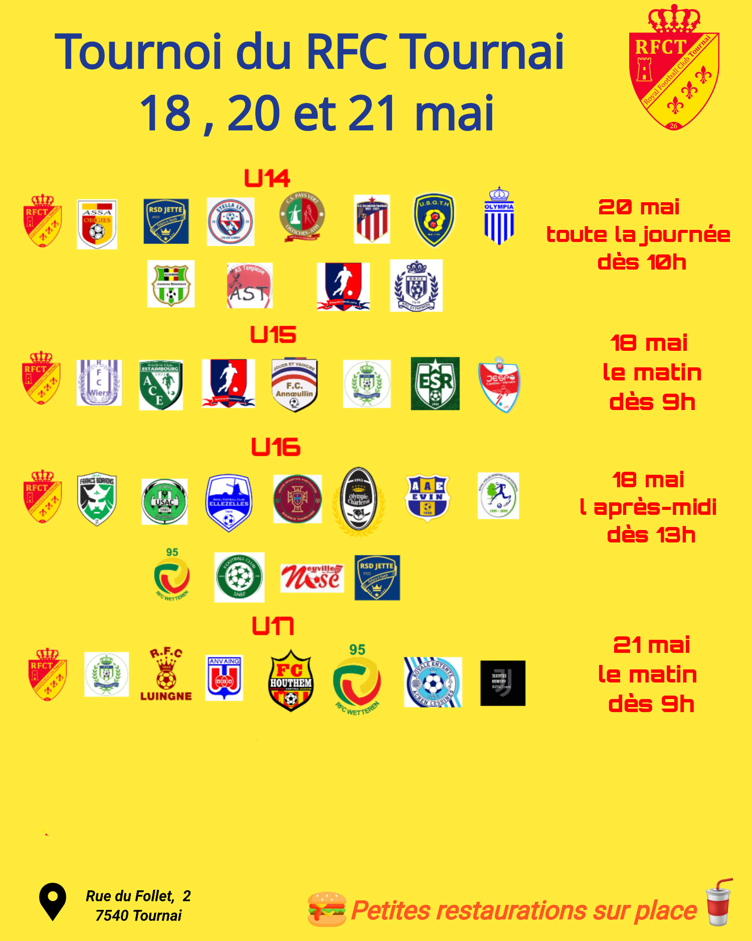 Programme des tournois