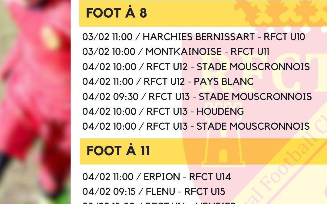 Matchs du 3 et 4 février 2024